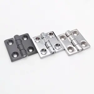 Custom Metal Silver Hinge Industrial Electric Box Chrome Finish Door Hinges Black Door Hinges