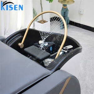 เตียงนวดสระผมดีไซน์ใหม่ Kisen รุ่นพิเศษ ทนทานอเนกประสงค์ เก้าอี้สปาหัวไฟฟ้าสำหรับร้านเสริมสวย - Product Image 1