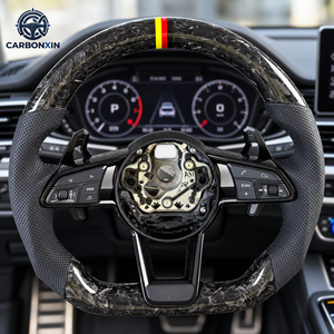 Volant de voiture en fibre de carbone personnalisé pour Audi A3 A4 A6 Q5 B9 A5 SQ5 Q7 Q8 C8 A7 RS6 C8 S3 S5 RS7 RSQ8 RSQ3 R S Line RS - Product Image 4