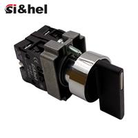 Si & hel XB2 10A selettore 2 posizione auto-Resetting pulsante per elettrodomestico elettronico argento rame 22mm plastica metallo 1NO