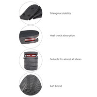 Semelle Grandissante Orthopédique à 4 Couches avec Coussin d'Air, Kit de Rehausse de Talon pour Chaussures, Rehausseurs de Semelles Intérieures pour Hommes et Femmes