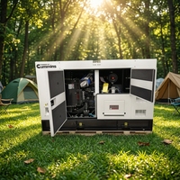 Générateur diesel silencieux de type ouvert pour usage domestique, 20-50 kW, générateur électrique avec ATS