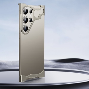 Stylish No Border case Design With Glass <b>Lens</b> <b>Protector</b> Metal Aluminum Alloy Phone Cover for samsung S25 ultra S24 S23 Plus - Product Image 3