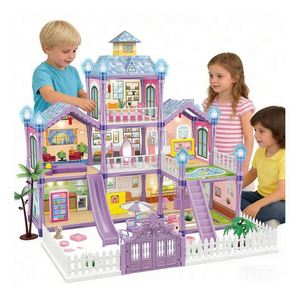 Kits de Casas de Muñecas en Miniatura para Adultos, Modelo de Escena de Madera para Ensamblar, Iluminación, Muebles, Decoración del Hogar, Regalo - Product Image 1