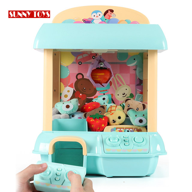 Kids Rc Toy Remote Control Automatic Manual Mode Coin Operated Games Clip Doll Catcher Mini Claw Crane Machine with Music Light