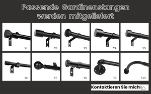 ARODDY <span class=keywords><strong>tende</strong></span> oscuranti in tessuto lungo 175cm grigio bianco nero camera da letto <span class=keywords><strong>tende</strong></span> oscuranti <span class=keywords><strong>e</strong></span> Set di aste per finestra - Product Image 2
