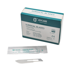 Lâmina de Faca de Aço Inoxidável para Uso Médico Estéril com Marca CE, Lâminas de Escalpelos Cirúrgicos Descartáveis de Aço Carbono - Product Image 1