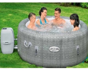 Baignoire <span class=keywords><strong>gonflable</strong></span> portable ronde en PVC au design moderne de luxe Baignoires thermales de haute qualité pour adultes enfants Capacité de 6 personnes Utilisation dans la salle de bain - Product Image 2