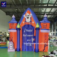 Publicité géante personnalisée en usine Palais d'Halloween Arche d'entrée gonflable Arche gonflable d'Halloween