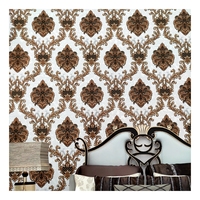 Papier peint moderne 106 fleur de damassé 3D nouveau papier imperméable pour la décoration de la maison de Chine ignifuge et pour l'application murale d'hôtel