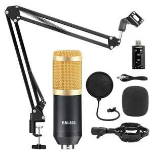 Microfono a condensatore BM-800 Suono del Microfono Microfono di Registrazione con scheda audio usb per la Radio Braodcasting Canto