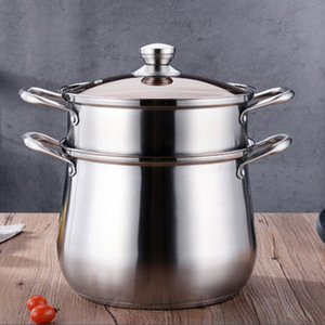 Thép không gỉ 304 Công suất siêu lớn sâu súp nồi dày súp cơ sở cực cao nồi thủy tinh bao gồm khí cảm ứng tương thích - Product Image 5