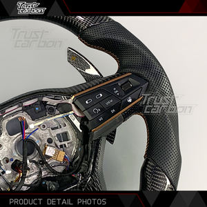 Volante Deportivo Personalizado de Fibra de Carbono para <span class=keywords><strong>Seat</strong></span> Cupra Tavascan Terramar Formentor VZ <span class=keywords><strong>Leon</strong></span> Ibiza Ateca Arona - Product Image 4