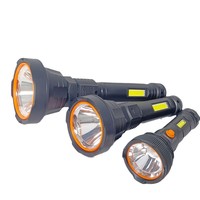 Linterna LED de Plástico para Camping, Recargable, Impermeable, Tipo-C, Portátil, con Alcance de Haz de 200-500m