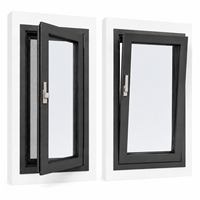 Fenêtre à battant en aluminium à triple vitrage trempé haute performance avec design minimaliste pour résidences et hôtels de luxe