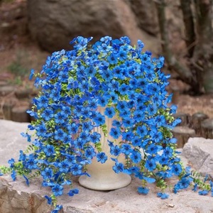 Décoration murale artificielle en eucalyptus violet simulé, 78 cm, fleur en soie, plante artificielle, décoration intérieure, accessoire extérieur - Product Image 4