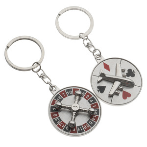 Sáng Tạo Cổ Điển Phong Cách Thép Không Gỉ Nga Roulette Keychain Kim Loại Bền Casino Đạo Cụ Và Người Giữ Chìa Khóa - Product Image 6
