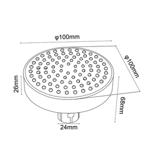Metalique 220003-4-CR Pommeau de <span class=keywords><strong>douche</strong></span> rond moderne en ABS chromé, 4 pouces, à <span class=keywords><strong>angle</strong></span> réglable, 1 mode de jet, pour salle de bain, expérience de <span class=keywords><strong>douche</strong></span> SPA effet pluie - Product Image 3