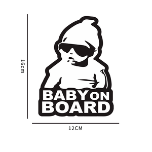 Accesorio de ventana autoadhesivo para bebé a bordo con logotipo de garantía de 1 año y tipo de letra - Product Image 2