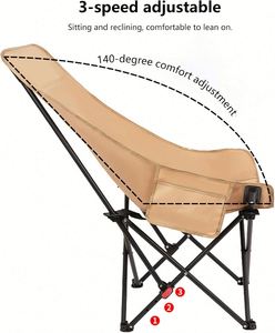 Three Adjustable <b>Beach</b> Outdoor Chairs Stuhl Chaise <b>Foldable</b> Portable for Poolside Comfortable Relaxation Promotion Gift - Product Image 4