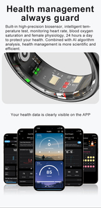 Anneau intelligent SHR HRV pour femmes, personnalisable, Q8 Ringsmart Ring, dispositifs de surveillance de <span class=keywords><strong>la</strong></span> santé portables, Ectri Custom Tiktok Scroll Ring - Product Image 5