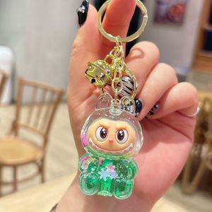 Schattig Bubu Glow-in-the-dark sleutelhanger hars figuurtje met kleurrijke kralen & glitter Glow Night Light Flow Sand Charm - Product Image 5