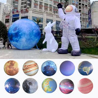 Planète gonflable personnalisée populaire chaude de boule de ciel de globe du monde de la terre pour le ballon à air du système solaire