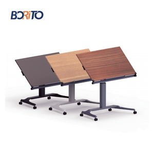 Bureau électrique convertible pour télétravail, table élévatrice moderne à jambe unique, réglable en hauteur, mobile, pour position assise ou debout, vente en gros - Product Image 1