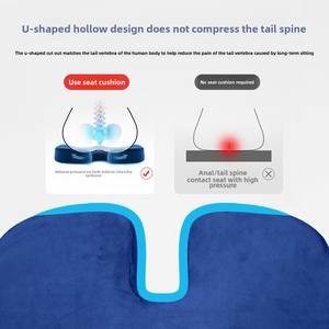 Personalizado Acolchoado Memória Espuma Almofadas Lombar & Almofadas Do Assento Lento Rebound Almofada Hip Car Home Fart Hemorroidas Alívio - Product Image 4