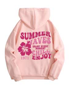 Sudadera con capucha con estampado de letras y logotipo gráfico personalizado con mangas largas y bolsillo Toalla de araña bordada Características antiencogimiento - Product Image 5