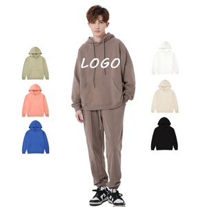 Nouveau style OEM – Sweat à capuche homme de haute qualité, coupe ample, col rond uni, pour adolescents - Product Image 1