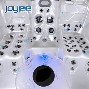 JOYEE Spa tourbillon extérieur 3 places Bain à remous en acrylique Jacuzzis Massage profond moderne Mini taille pour balcon ou petit jardin - Product Image 4