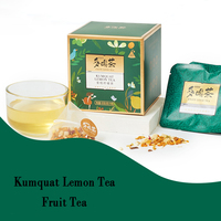 Sachets de thé pyramidaux personnalisés en gros avec étiquette, emballage individuel pour fruits (kumquat, citron) et fleurs