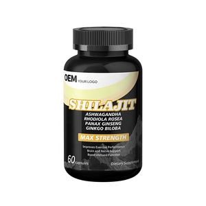 Capsules de Shilajit Pur de l'Himalaya Biologique Naturel OEM avec Faible MOQ, Délai de Livraison Rapide, Test COA pour les Vendeurs sur Plateformes E-commerce - Product Image 1