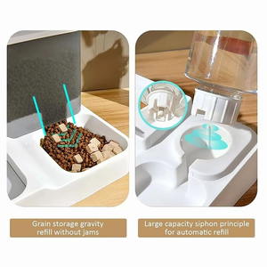 Comedero y Bebedero Automático 2 en 1 para Perros y Gatos, Resistente al Agua, para Uso en Exteriores, con Recipientes Desmontables de Plástico, Fácil de Limpiar, para Cachorros y Gatitos - Product Image 5