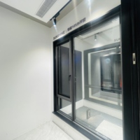 Fenêtre en baie moderne à double vitrage en alliage d'aluminium noir ouvrable battant extérieur style balançoire pour application dans la chambre à coucher