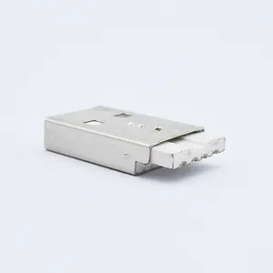 Vendita calda 20.6mm USB 2.0 4 Pin A tipo maschio spina SMT connettore A filo saldabile per cavo USB connettore usb 3.0