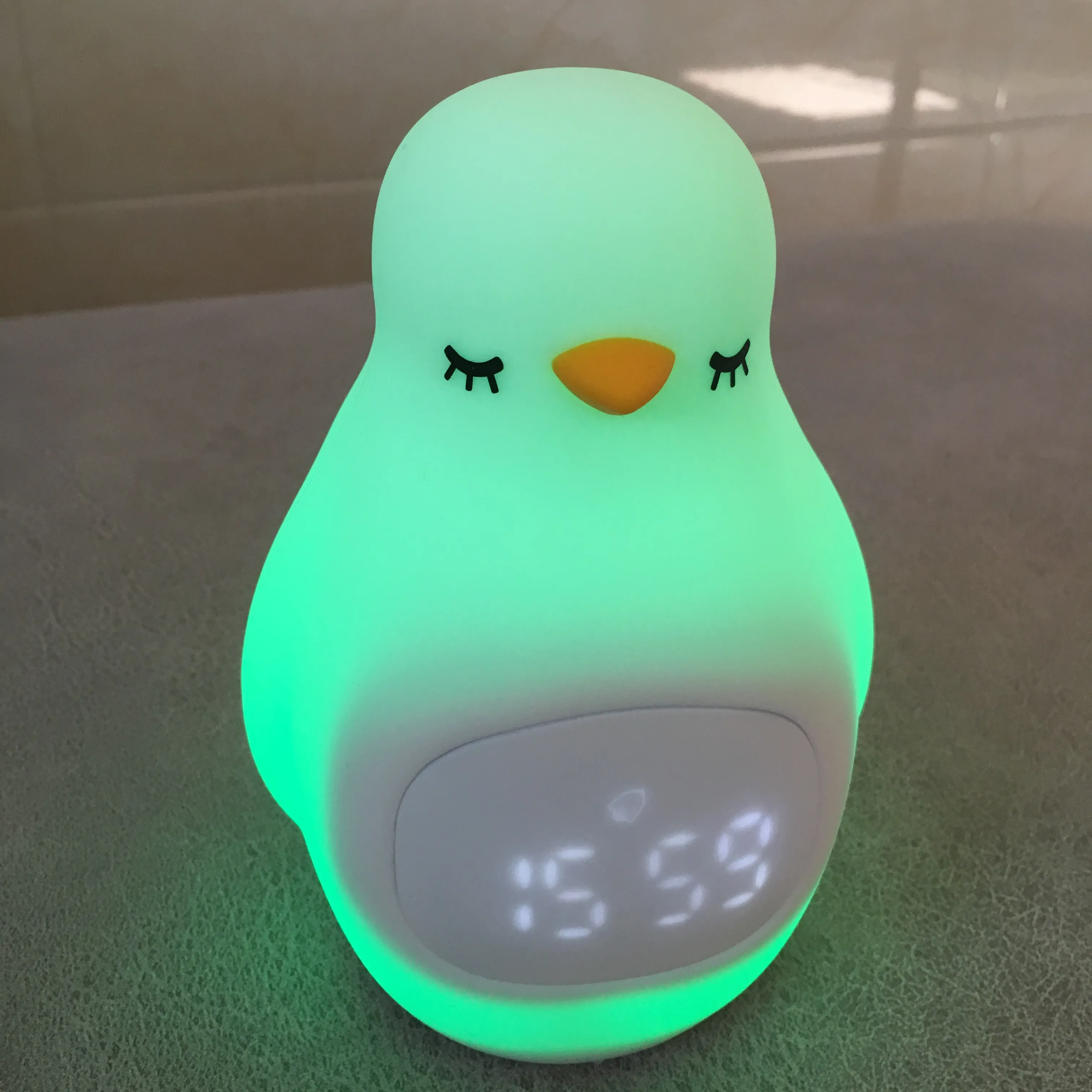 פינגווין להתעורר אור החדש שעון מעורר נודניק שעון ילדים שינה מאמן להתעורר אור שעון מעורר