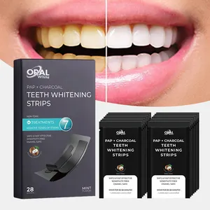 Best Selling Products 2024 Dissolving Teeth Whitening Strips White Label Black Coconut Charcoal Teeth Whitening Strips