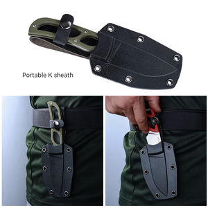 มีดคุณภาพสูง <span class=keywords><strong>Sanrenmu</strong></span> S628-1 ด้ามสีดำ มีดสำหรับกิจกรรมกลางแจ้ง พร้อมปลอก Kyedex มีดฟูลแทง มีดล่าสัตว์ ใบมีดคงที่ - Product Image 5