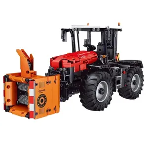 Mold King 17020 blok bangunan traktor pertanian mainan truk RC mainan rakitan DIY untuk hadiah Natal