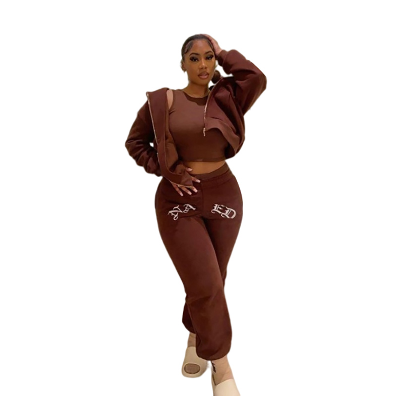 Embroidery Track Suit Tracksuits Long 