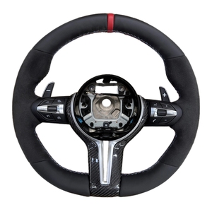Volant sport Alcantara à fond plat pour <span class=keywords><strong>BMW</strong></span> F30 F10 F12 F15 F16 F20 F21 F22 F25 F26 F15 F32 F33 F34 F35 E70 E90 X3 <span class=keywords><strong>X5</strong></span> - Product Image 2