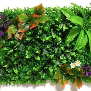 Décoration murale de centre commercial intérieur tridimensionnel simulé plante artificielle en plastique vert fausses fleurs <span class=keywords><strong>herbe</strong></span> verte - Product Image 1