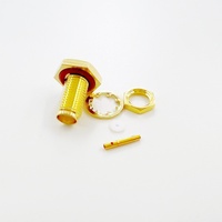 Connecteur coaxial RF SMA femelle haute fréquence DC-18GHz pour câble RG402 de 0,141 pouces, type à souder