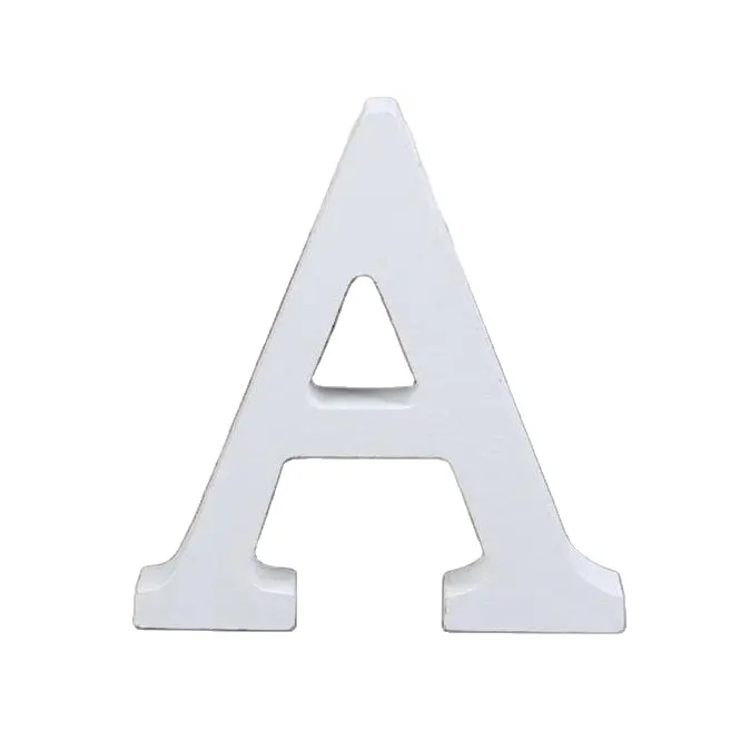 Letras de madeira independente, alfabeto branco com letras de madeira do tipo faça você mesmo, decorações para casa e aniversário de casamento, design personalizado qqlife
