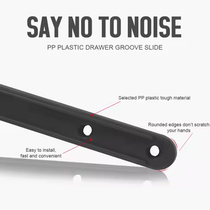 <strong>Plastic</strong> <strong>Drawer</strong> <strong>Runners</strong> with Screws - Durable <strong>Drawer</strong> Track Guides for Smooth Sliding - Product Image 2