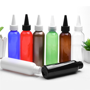 IBELONG 120Ml 4OZ Vòng Vai Rõ Ràng Trắng Hổ Phách Màu Xanh Lá Cây Màu Đỏ PET Nhựa Tóc Chai Dầu 120Ml Với Twist Off <span class=keywords><strong>Cap</strong></span> Nhà Cung Cấp - Product Image 3