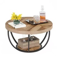 2025 Best-seller Table basse en bois convertible moderne Tables de canapé portables Conception en métal pour la maison Hôtel Meubles de salon
