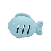 Jouet à mâcher en silicone de qualité alimentaire CWM en forme de poisson pour chat, durable pour le nettoyage dentaire et le soulagement de l'ennui